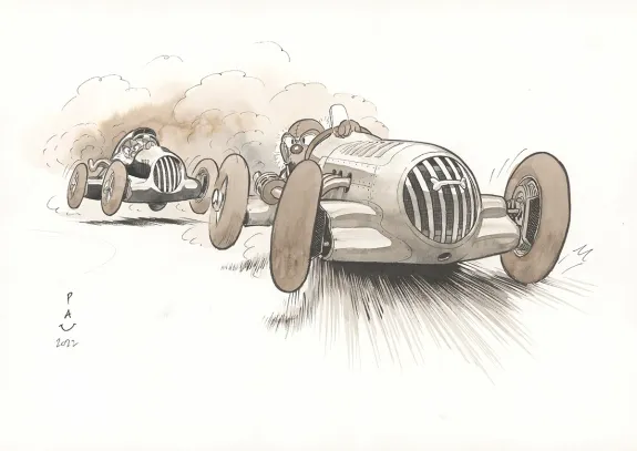 Colored illustration, Curtiss Hill,  Pau 