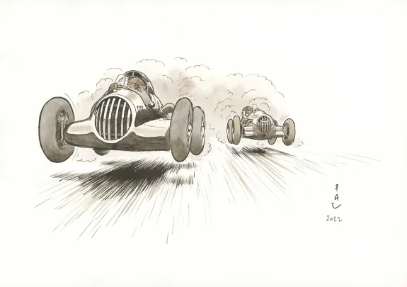 Illustration couleur, Curtiss Hill,  Pau 