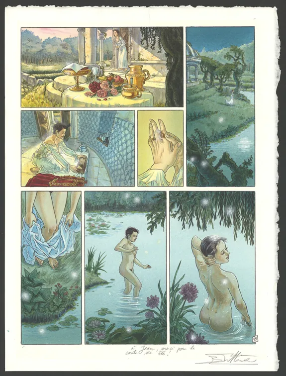 Colored original page, Fée et tendres automates, Béatrice Tillier