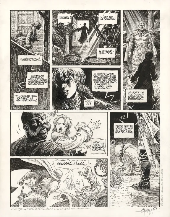 Planche noir et blanc, Saga Valta , Mohamed Aouamri