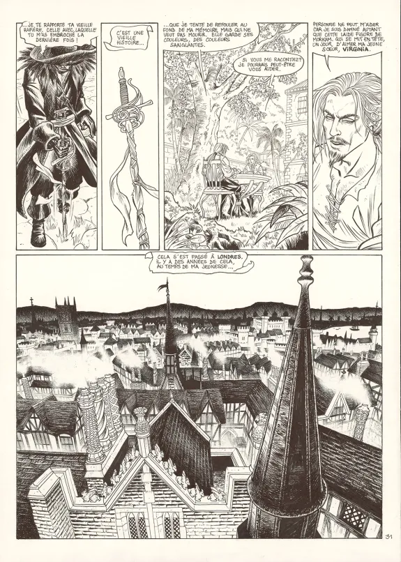 Black and white original page, Barracuda,  Jérémy
