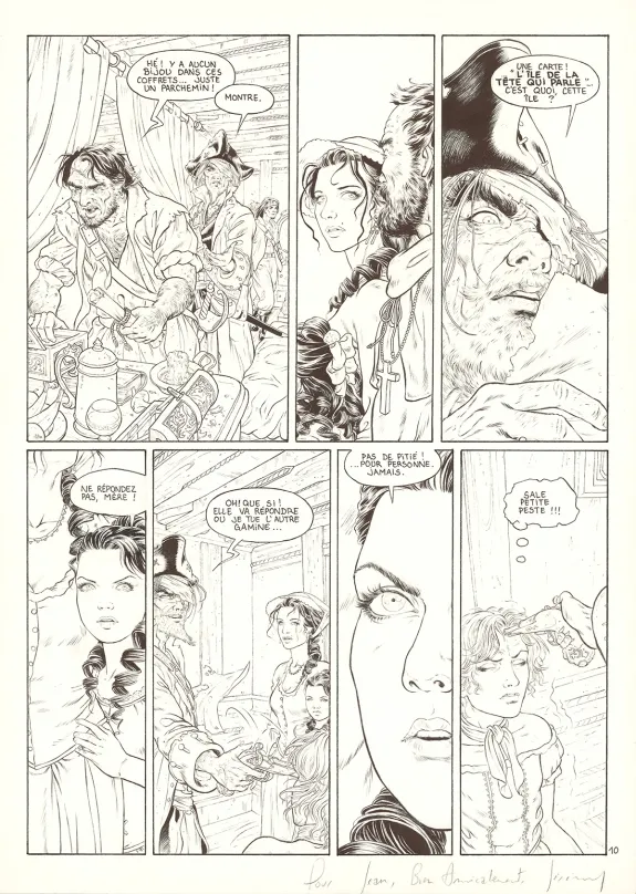 Black and white original page, Barracuda,  Jérémy