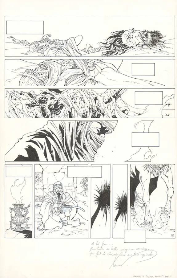 Planche noir et blanc, Croisade, Simoun Dja (T.1), Philippe Xavier