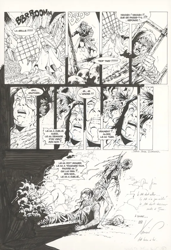 Planche noir et blanc, Croisade, Le qua'dj (T.2), Philippe Xavier