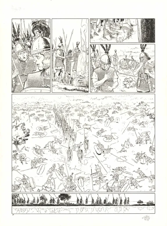Planche noir et blanc, Roma, Vaincre et mourir (T.2), Luca Erbetta