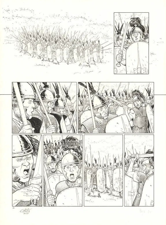 Planche noir et blanc, Roma, Vaincre et mourir (T.2), Luca Erbetta