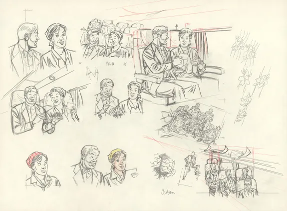 Sketch, Blake et Mortimer, Huit heures à Berlin (T.29), Antoine Aubin