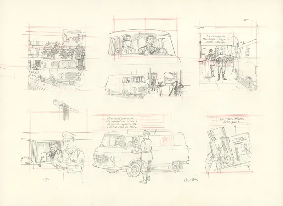 Sketch, Blake et Mortimer, Huit heures à Berlin (T.29), Antoine Aubin