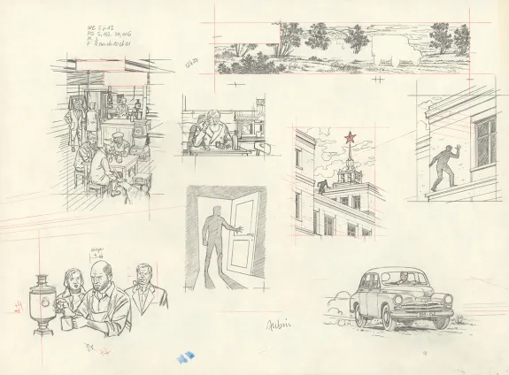 Crayonné, Blake et Mortimer, Huit heures à Berlin (T.29), Antoine Aubin