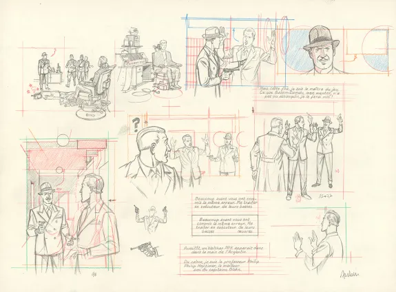 Sketch, Blake et Mortimer, Huit heures à Berlin (T.29), Antoine Aubin