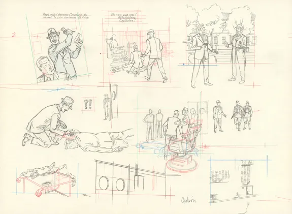 Sketch, Blake et Mortimer, Huit heures à Berlin (T.29), Antoine Aubin