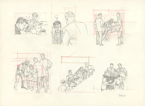 Sketch, Blake et Mortimer, Huit heures à Berlin (T.29), Antoine Aubin