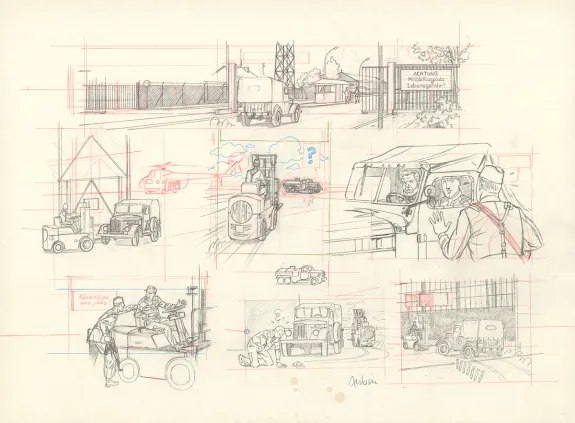 Sketch, Blake et Mortimer, Huit heures à Berlin (T.29), Antoine Aubin