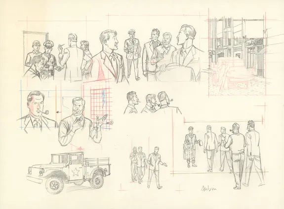 Crayonné, Blake et Mortimer, Huit heures à Berlin (T.29), Antoine Aubin