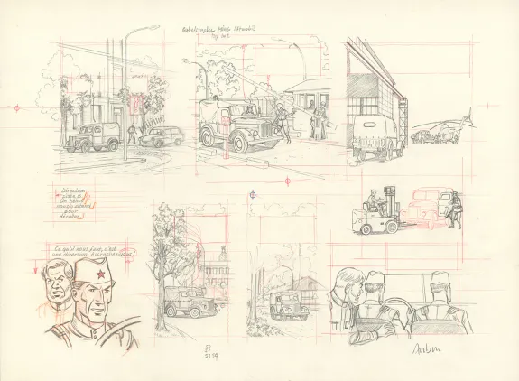 Sketch, Blake et Mortimer, Huit heures à Berlin (T.29), Antoine Aubin