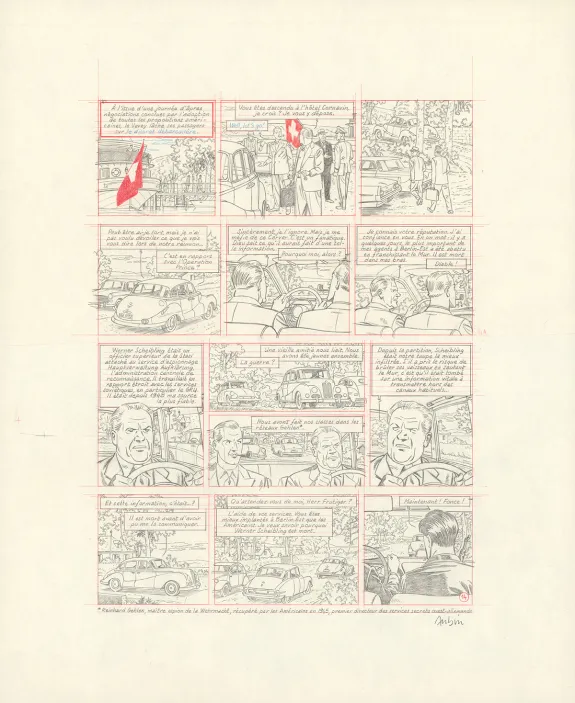 Sketch, Blake et Mortimer, Huit heures à Berlin (T.29), Antoine Aubin