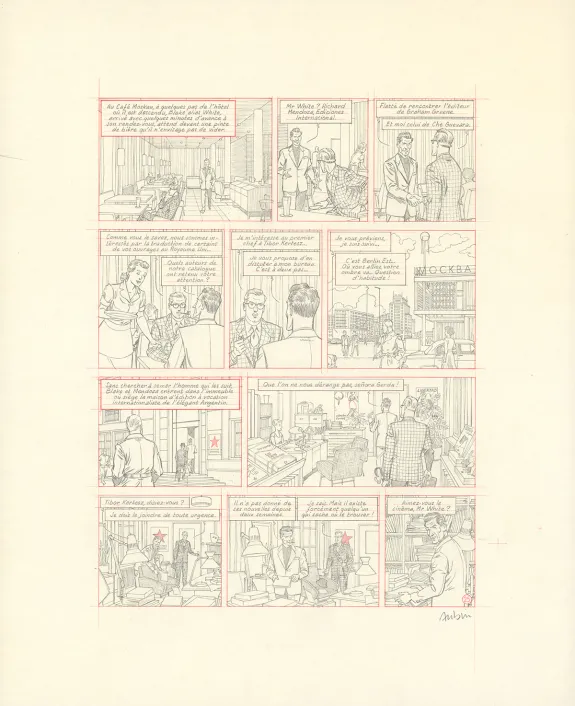 Sketch, Blake et Mortimer, Huit heures à Berlin (T.29), Antoine Aubin