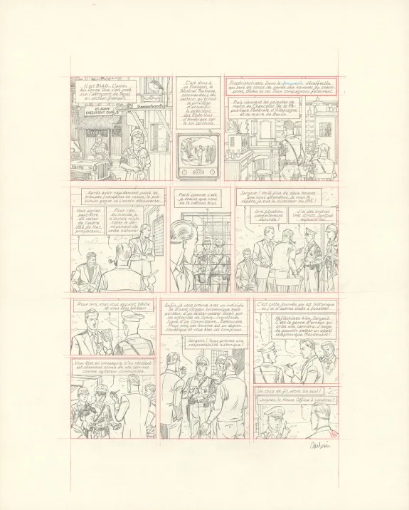 Sketch, Blake et Mortimer, Huit heures à Berlin (T.29), Antoine Aubin