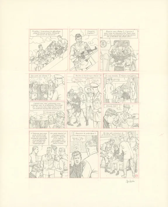 Sketch, Blake et Mortimer, Huit heures à Berlin (T.29), Antoine Aubin