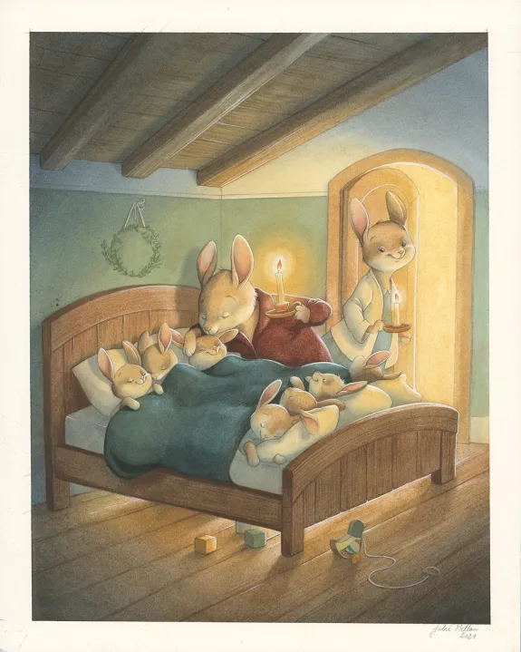 Illustration couleur, Les belles histoires de grand-mère, Julie Mellan