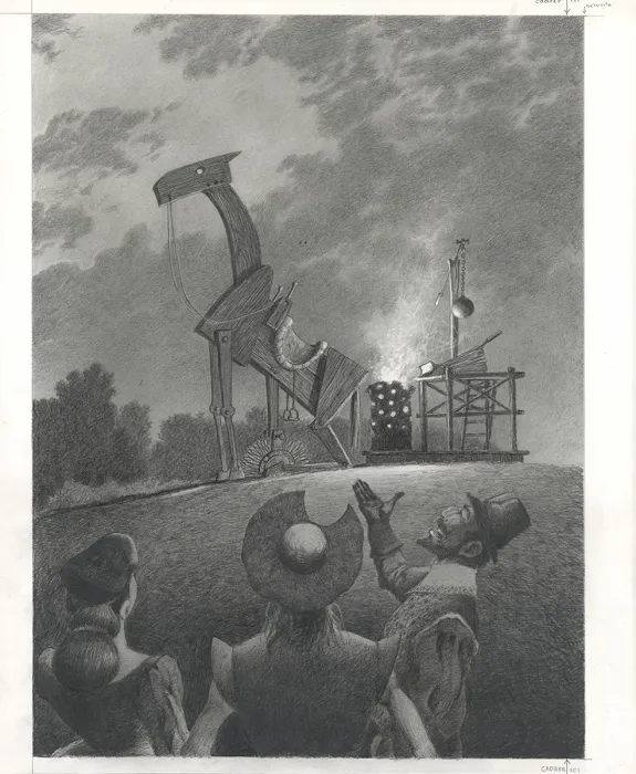 Black and white original page, Don Quichotte de la Manche, Paul & Gaëtan Brizzi