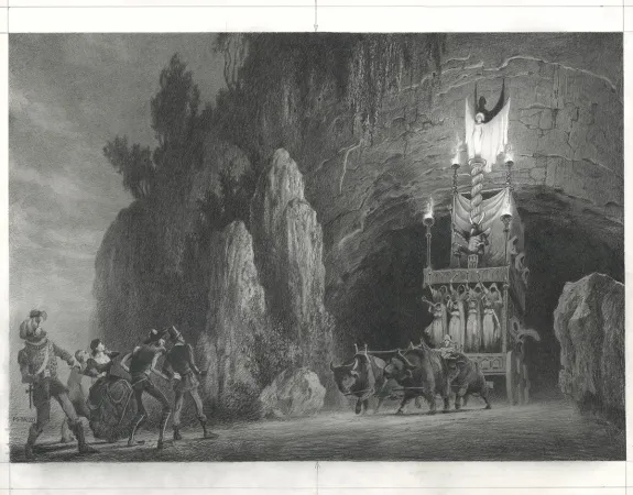 Black and white original page, Don Quichotte de la Manche, Paul & Gaëtan Brizzi