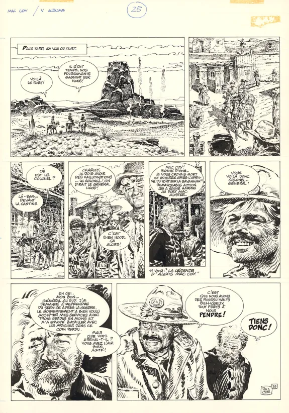 Black and white original page, Mac Coy, Wanted Mac Coy (T.5), Antonio Hernandez Palacios