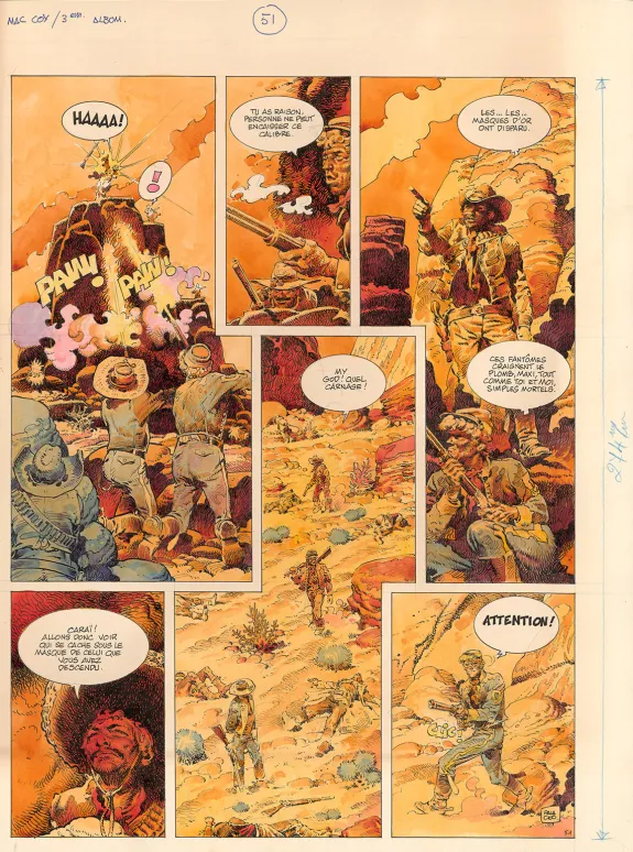 Colored original page, Mac Coy, Pièges pour Mac Coy (T.3), Antonio Hernandez Palacios