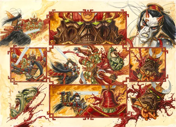 Planche couleur, Requiem Chevalier Vampire, La Cité des Pirates  (T.9), Olivier Ledroit