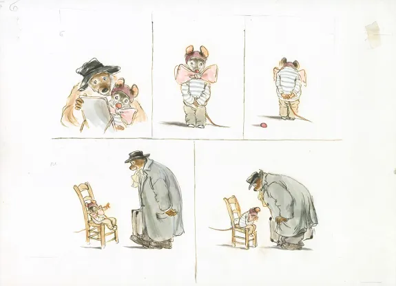 Colored illustration, Ernest et Célestine, Ernest et Célestine au cirque, Gabrielle Vincent