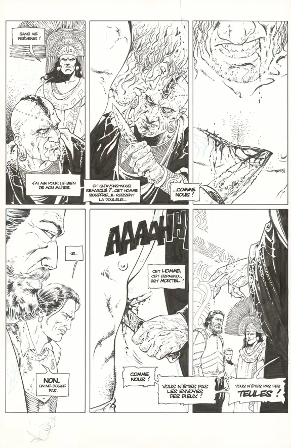 Planche noir et blanc, Conquistador, Tome I (T.1), Philippe Xavier