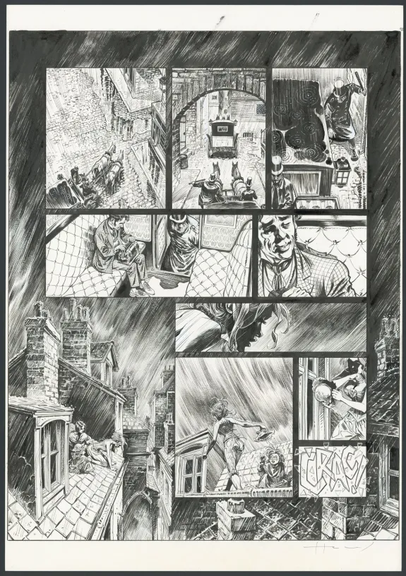 Black and white original page, Shi, Au Commencement était la colère (T.1), Josep Homs