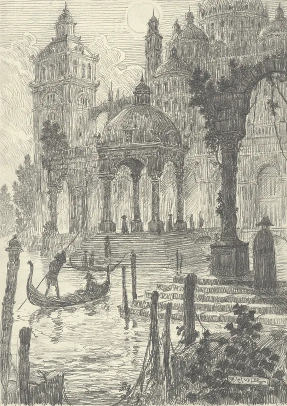 Black and white illustration, Julien Delval