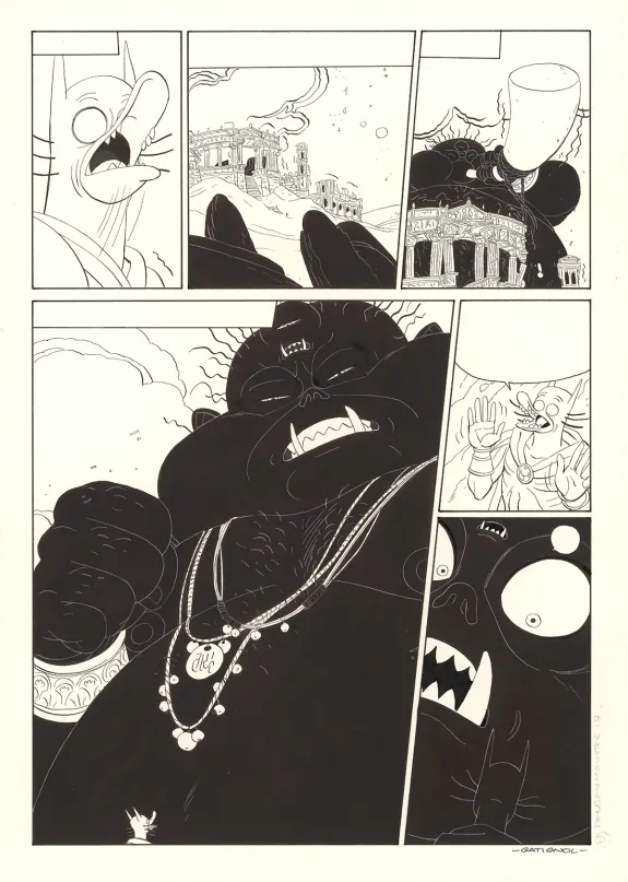 Planche noir et blanc, Donjon Monsters, Un héritage trompeur (T.17), Bertrand Gatignol