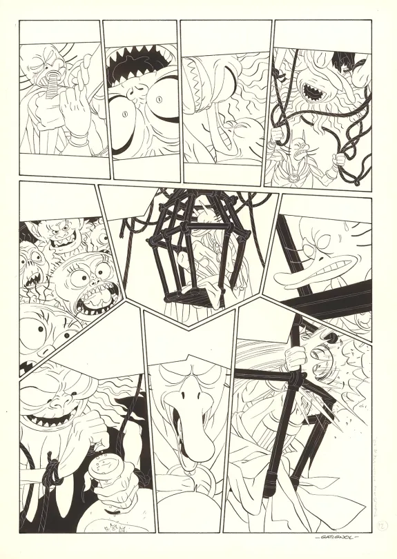 Planche noir et blanc, Donjon Monsters, Un héritage trompeur (T.17), Bertrand Gatignol