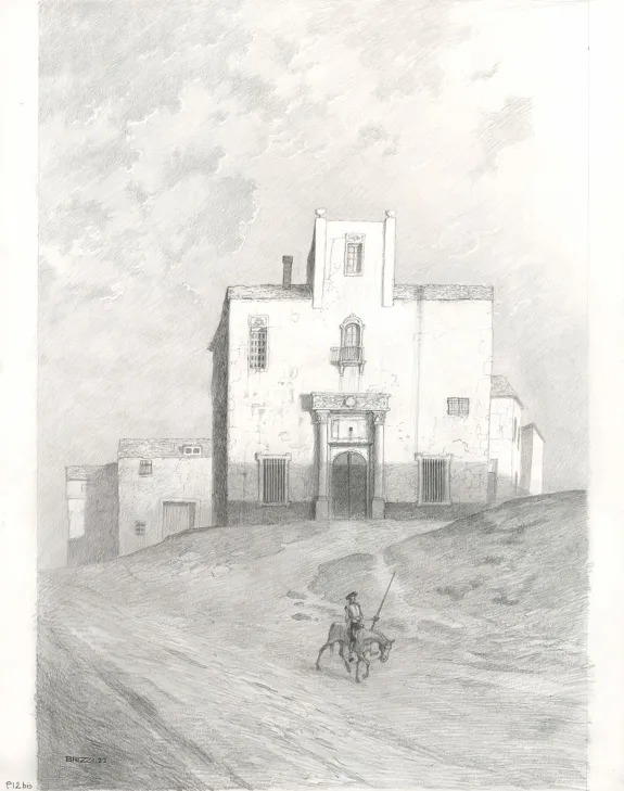 Black and white original page, Don Quichotte de la Manche, Paul & Gaëtan Brizzi