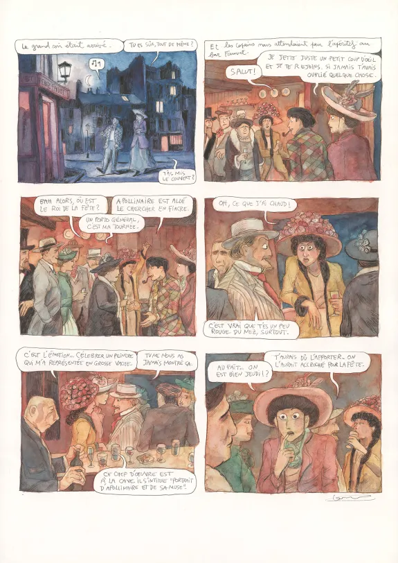 Colored original page, Pablo, Picasso (T.4), Clément Oubrerie