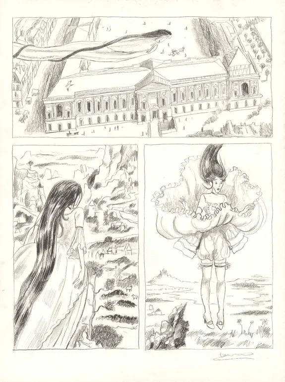 Planche noir et blanc, Voltaire amoureux, Voltaire très amoureux (T.2), Clément Oubrerie