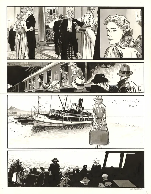 Planche noir et blanc, Les Enfants du ciel, Bernard Vrancken