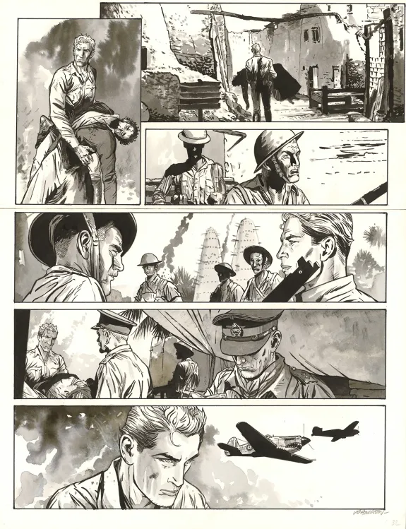 Planche noir et blanc, Les Enfants du ciel, Bernard Vrancken