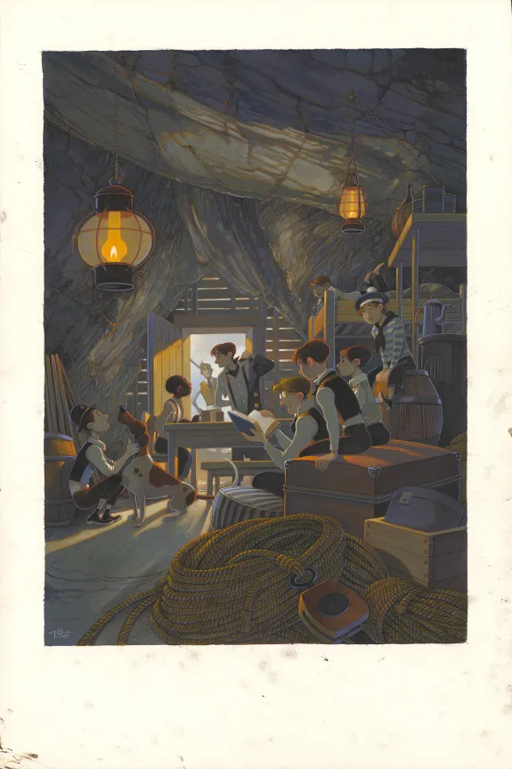 Illustration couleur, Deux ans de vacances, Frédéric Pillot