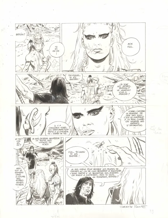 Planche noir et blanc, Thorgal Saga, Wendigo (T.2), Corentin Rouge
