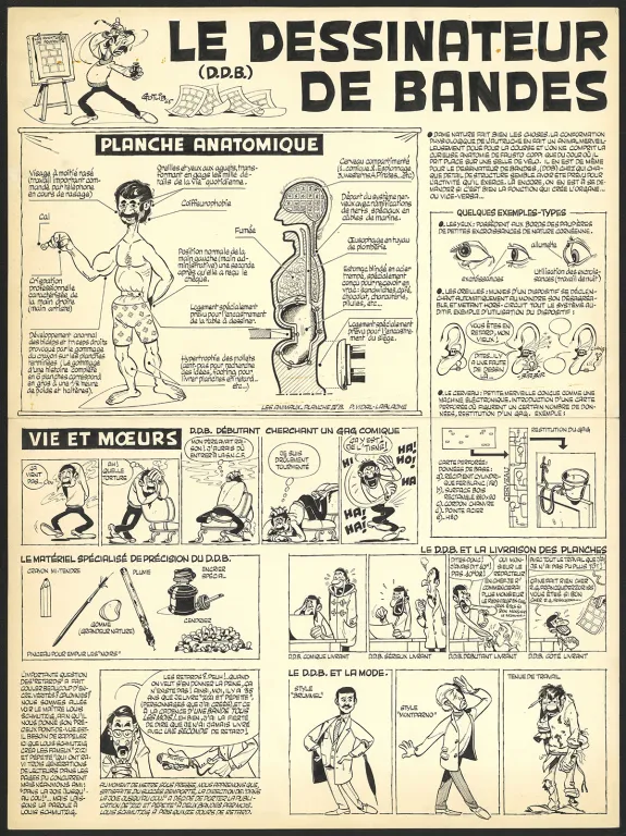 Planche noir et blanc, Marcel Gotlib