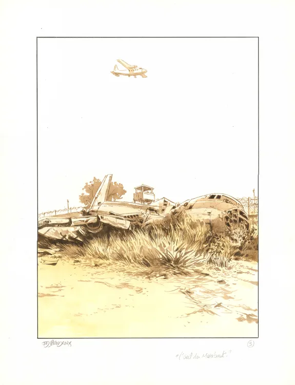 Colored original page, L'OEil du marabout, Jean Denis Pendanx