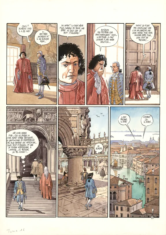 Colored original page, Giacomo C., La Fiammina (T.12),  Griffo