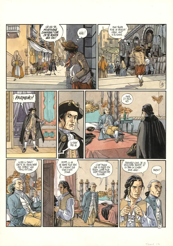Colored original page, Giacomo C., La Fiammina (T.12),  Griffo