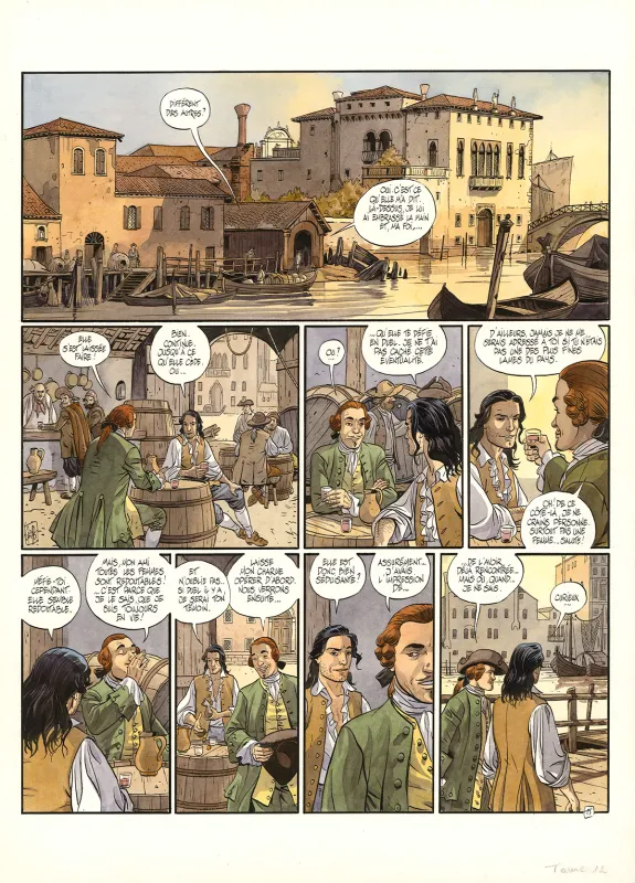 Colored original page, Giacomo C., La Fiammina (T.12),  Griffo