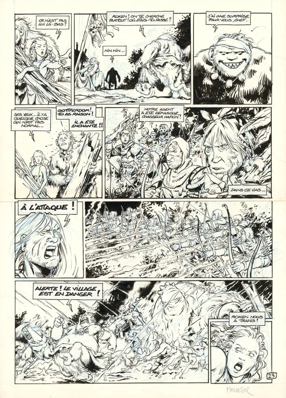 Black and white original page, Trolls de Troy, Histoires trolles (T.1), Jean-Louis Mourier