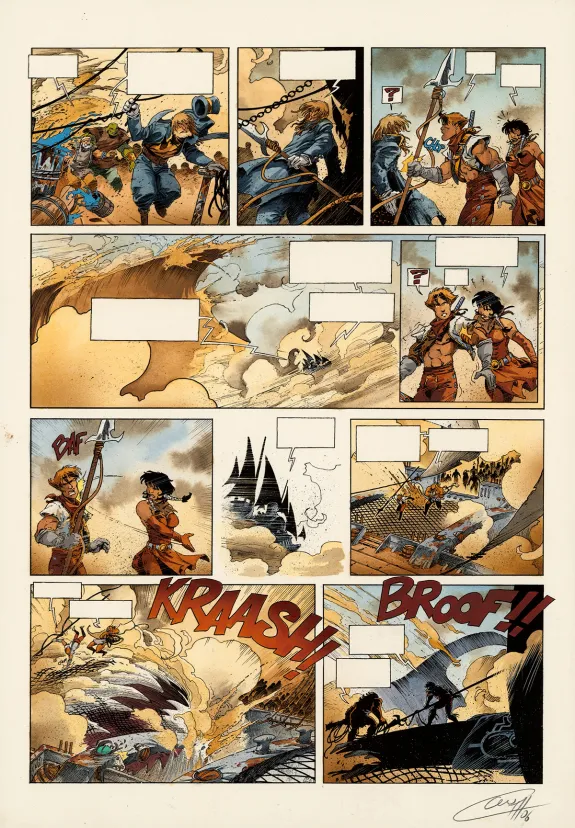 Mise en couleurs, Lanfeust des Étoiles, Les Sables d'Abraxar (T.3), Claude Guth