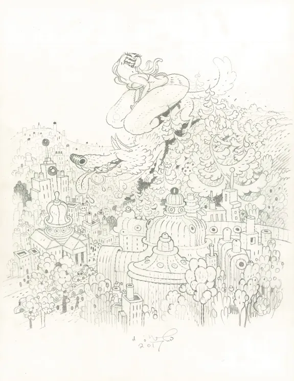 Illustration noir et blanc, Pillowy, the Art of Dave Cooper, Dave Cooper
